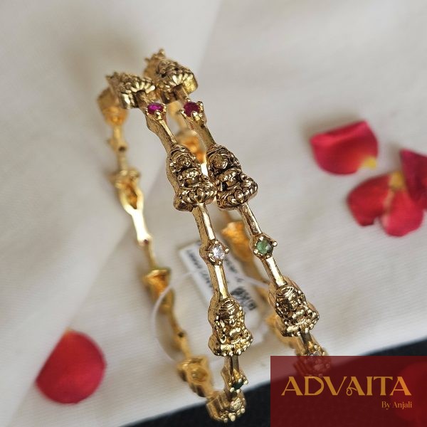 Premium Temple Design Bangle Set
