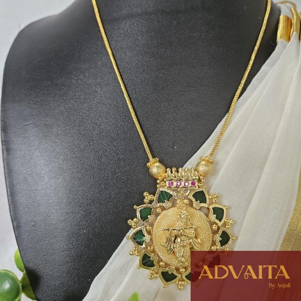 Lord Krishna Palaka Pendent Chain