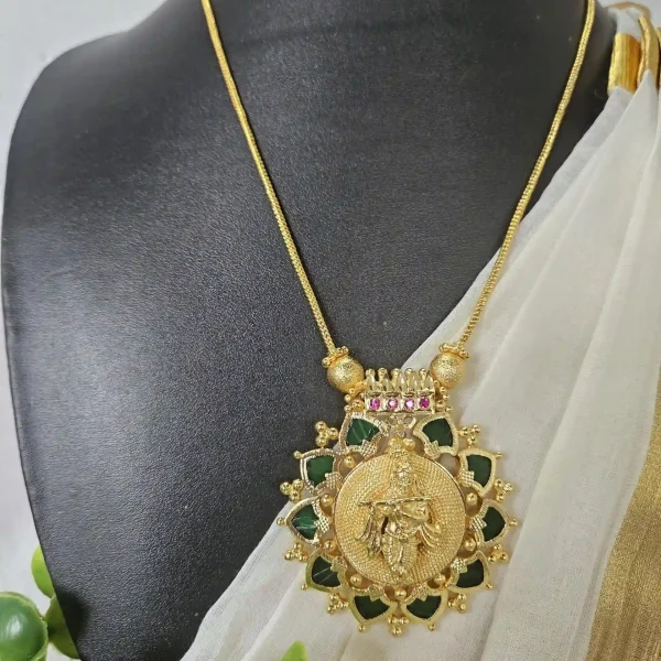Lord Krishna Palaka Pendent Chain