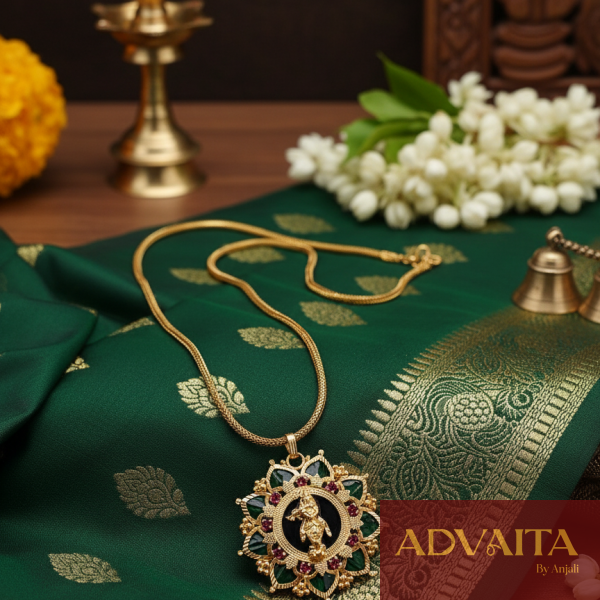 Lord Krishna Palaka Pendent Chain