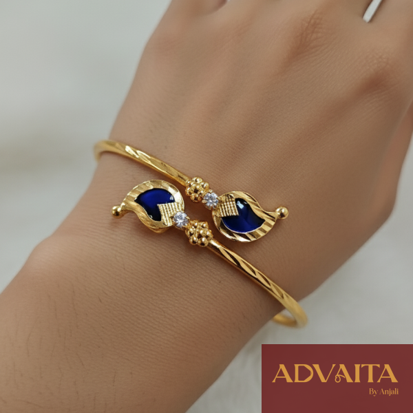 Premium Blue Stone Mango kada bangle
