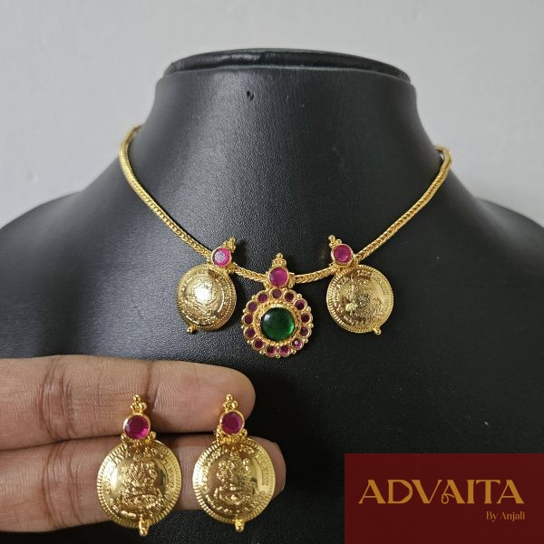 Short Kasu Palaka Necklace Set