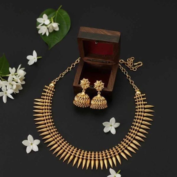 Kerala Traditional Mullamottu Necklace Set